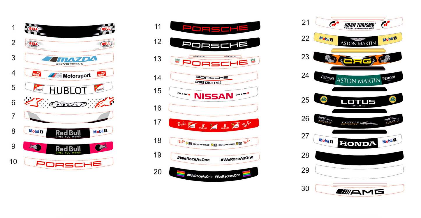 AGV Helmet visor Sticker (Motorsport, Moto)