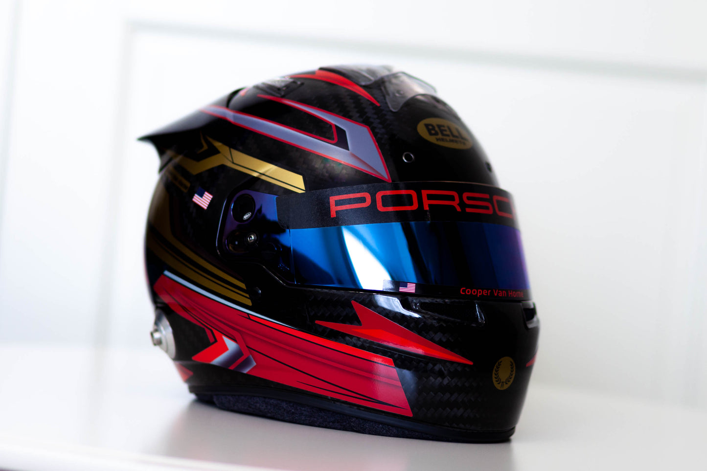 MUGELLO Stickers for helmet Color scheme #5 with Names&Flag (design pack) (Karting, Motorsport, Moto)