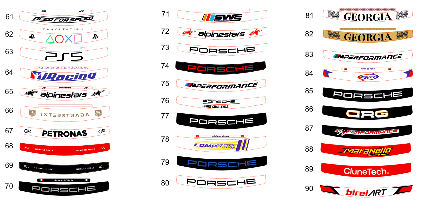 AGV Helmet visor Sticker (Motorsport, Moto)