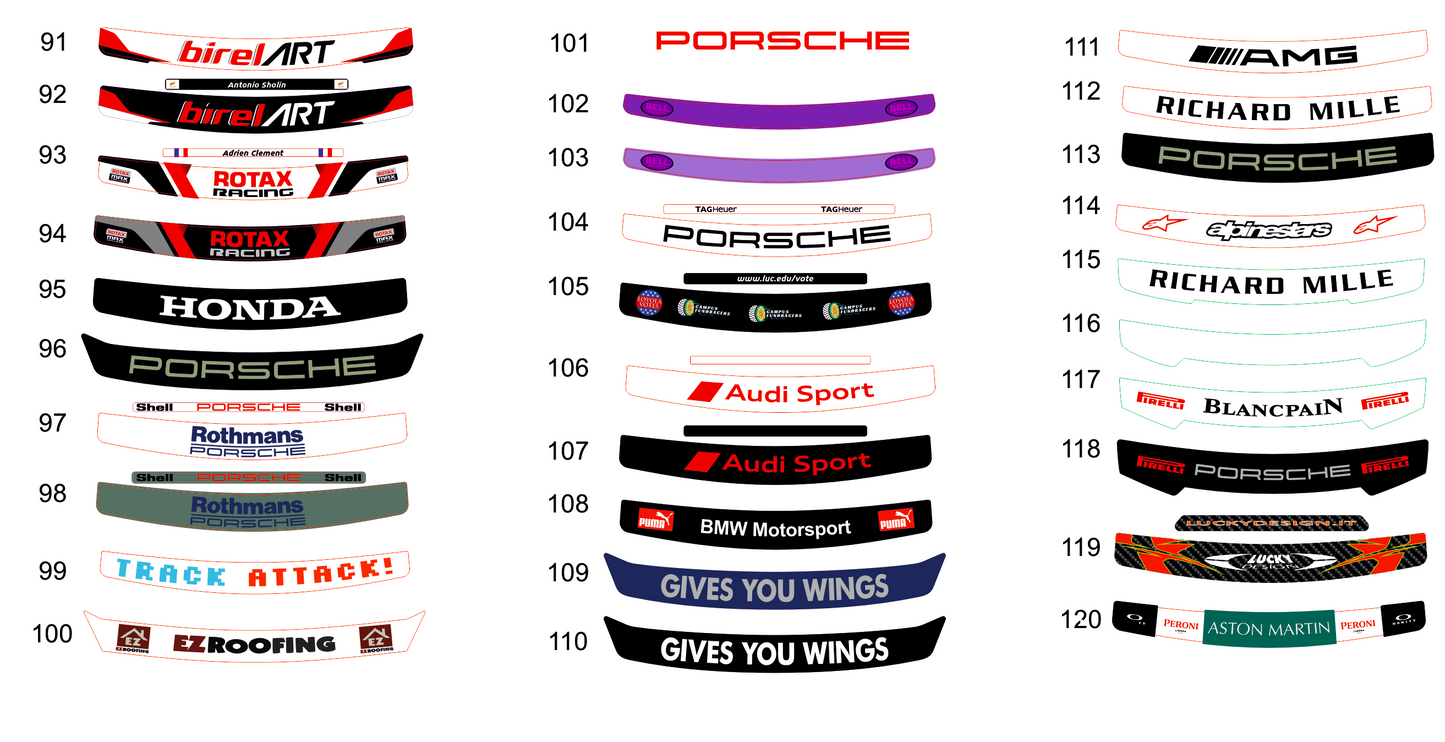 AGV Helmet visor Sticker (Motorsport, Moto)