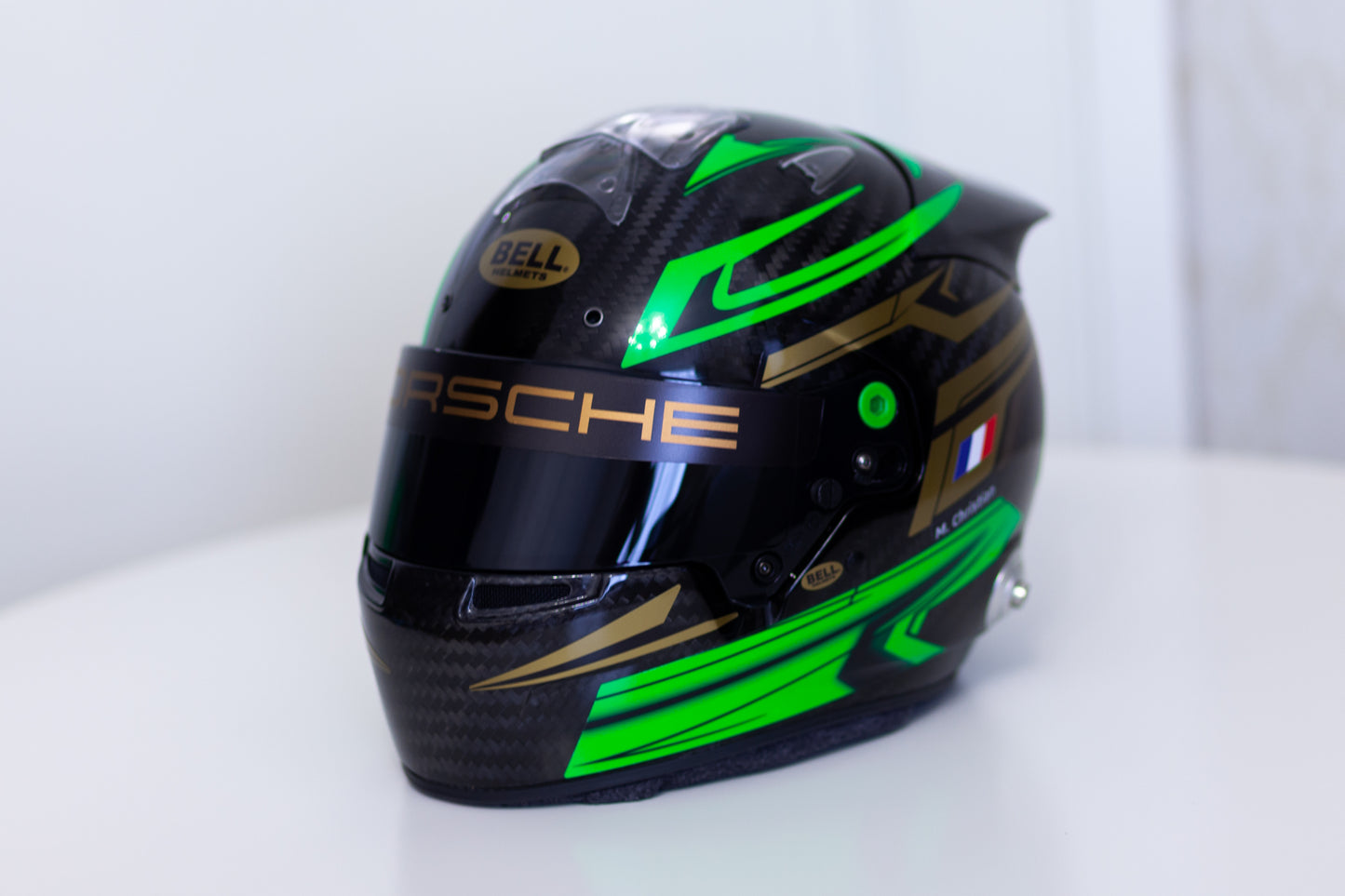 MUGELLO Stickers for helmet Color scheme #3 FLUO with Names&Flag (design pack) (Karting, Motorsport, Moto)