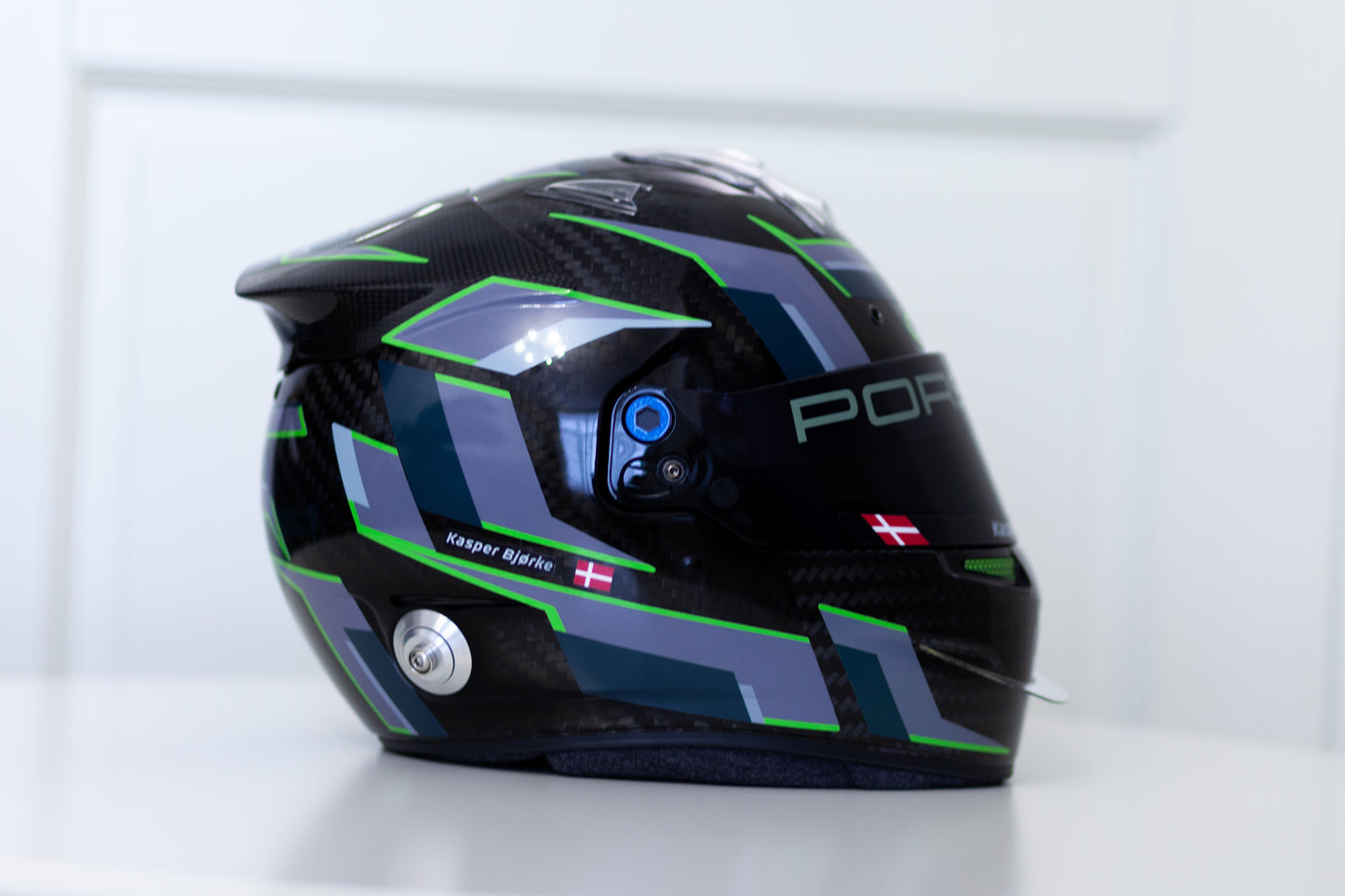 ATOMIC Stickers for helmet Color scheme #2 with Names&Flag (design pack) (Karting, Motorsport, Moto)