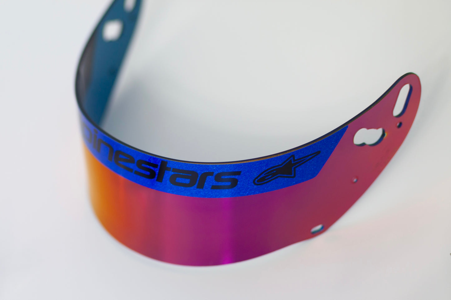 Visor stripe in glitter metallic. Stickers for helmet (Karting, Motorsport, Moto)