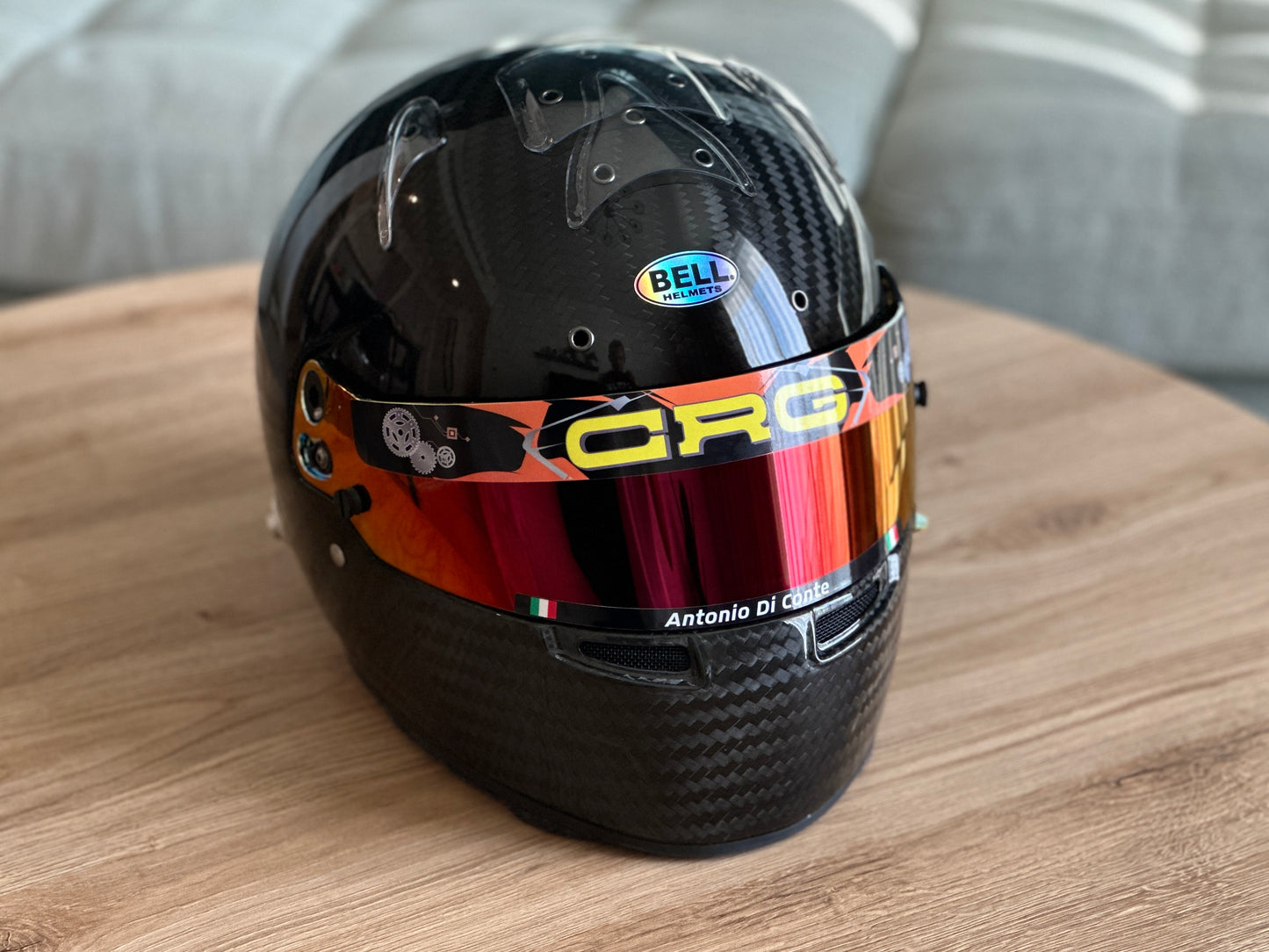 Oil slick Chrome Hologramic helmet logo set (Karting, Motorsport, Moto)