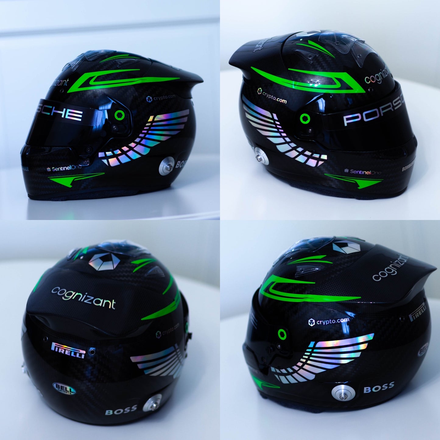 WINGS Helmet Sticker Pack in FLUO Helmet (design pack) (Karting, Motorsport, Moto)