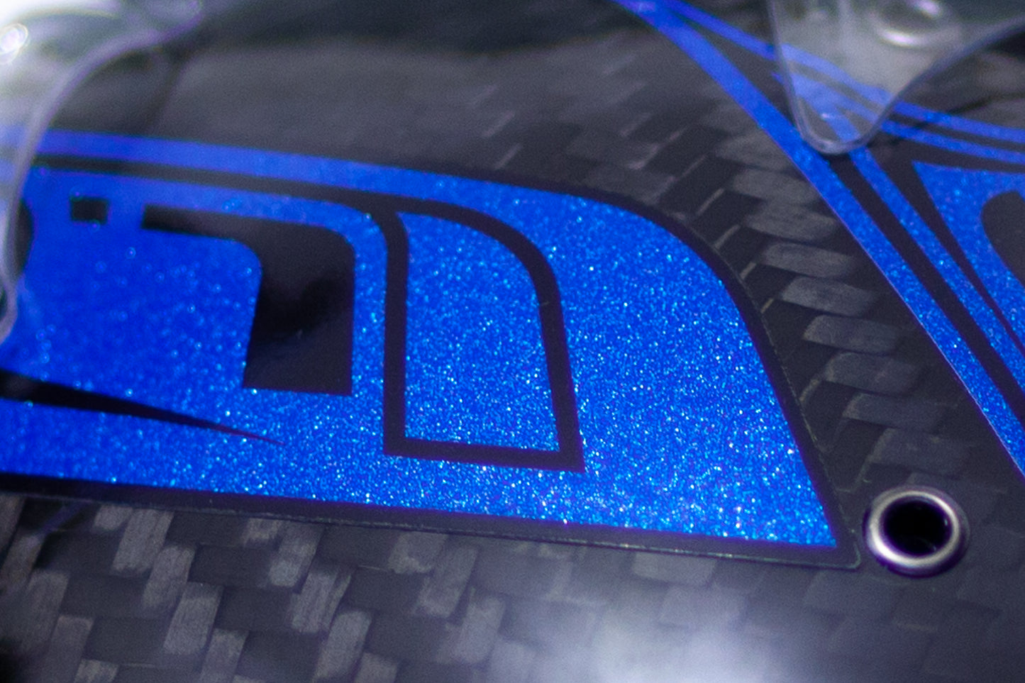 CHAMPION Stickers for helmet in METALLIC BLUE Vinyl Color scheme #1 (design pack) (Karting, Motorsport, Moto)
