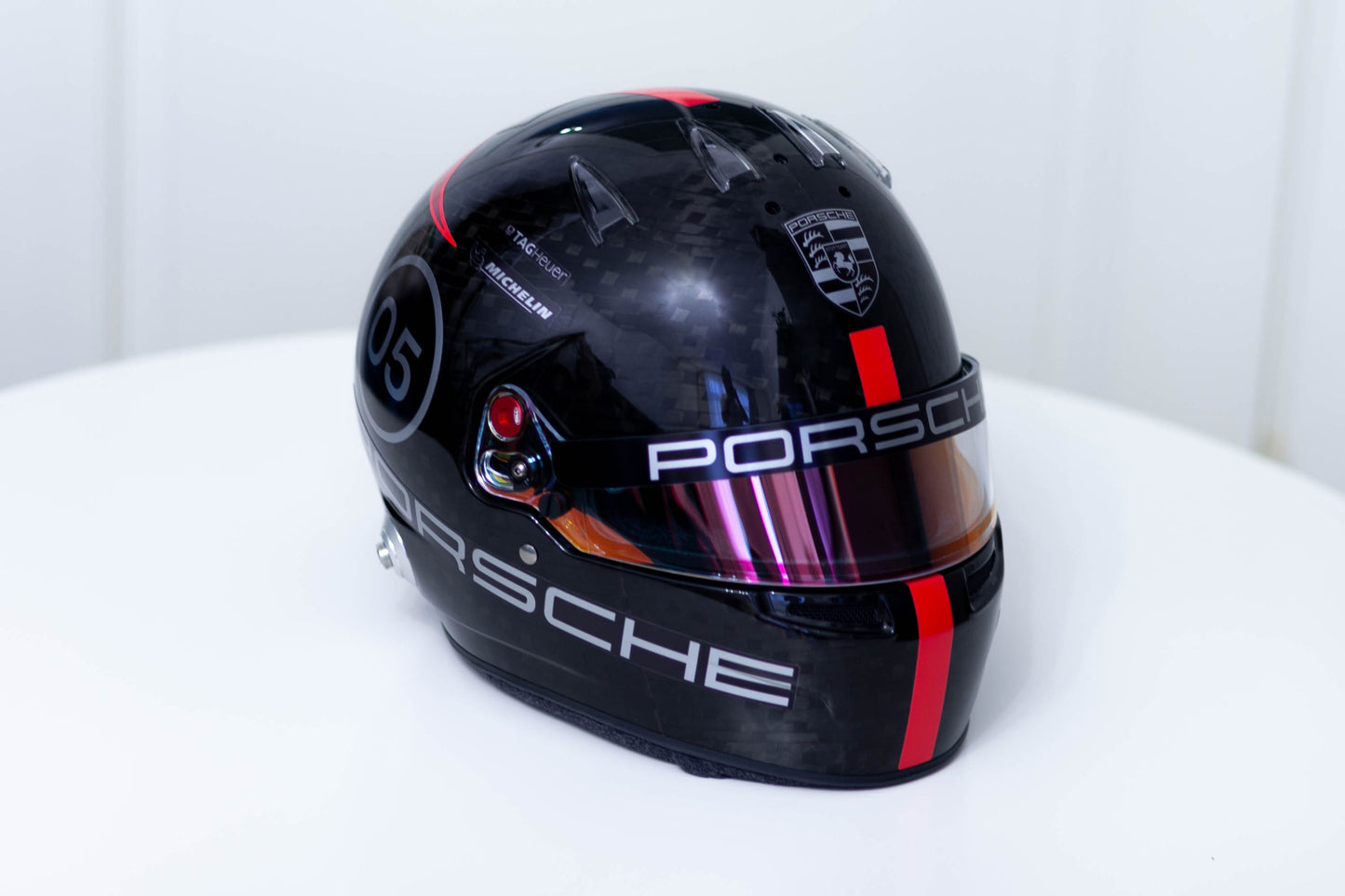 PORSCHE Challenge RED-SILVER Helmet Sticker Pack (design pack) (Karting, Motorsport, Moto)