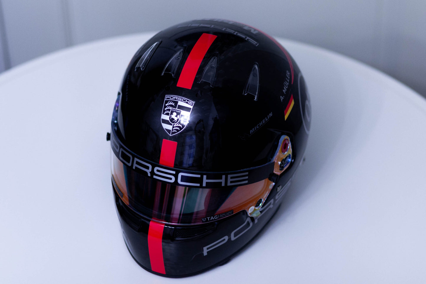 PORSCHE Challenge RED-SILVER Helmet Sticker Pack (design pack) (Karting, Motorsport, Moto)