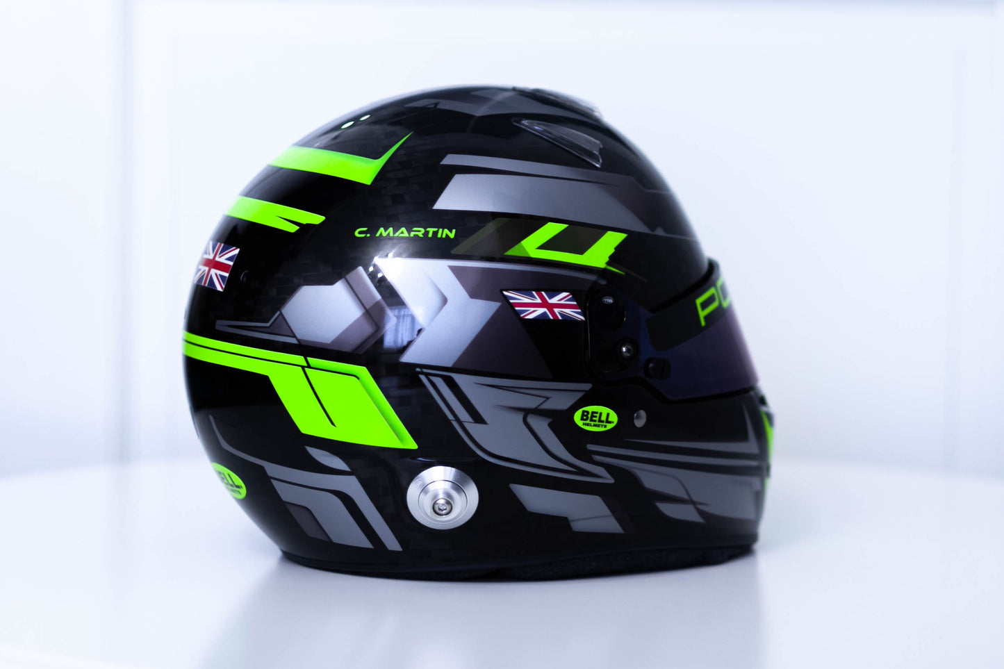 LONATO Sticker Kit for helmet Color Scheme #3 FLUO BLACK helmet (design pack) (Karting, Motorsport, Moto)