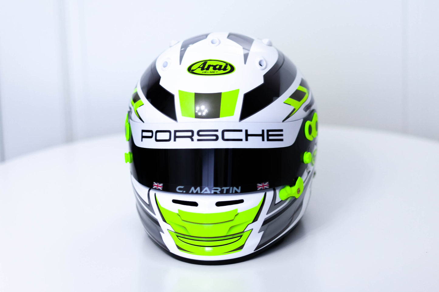 LONATO Sticker Kit for helmet Color Scheme #3 FLUO WHITE helmet (design pack) (Karting, Motorsport, Moto)