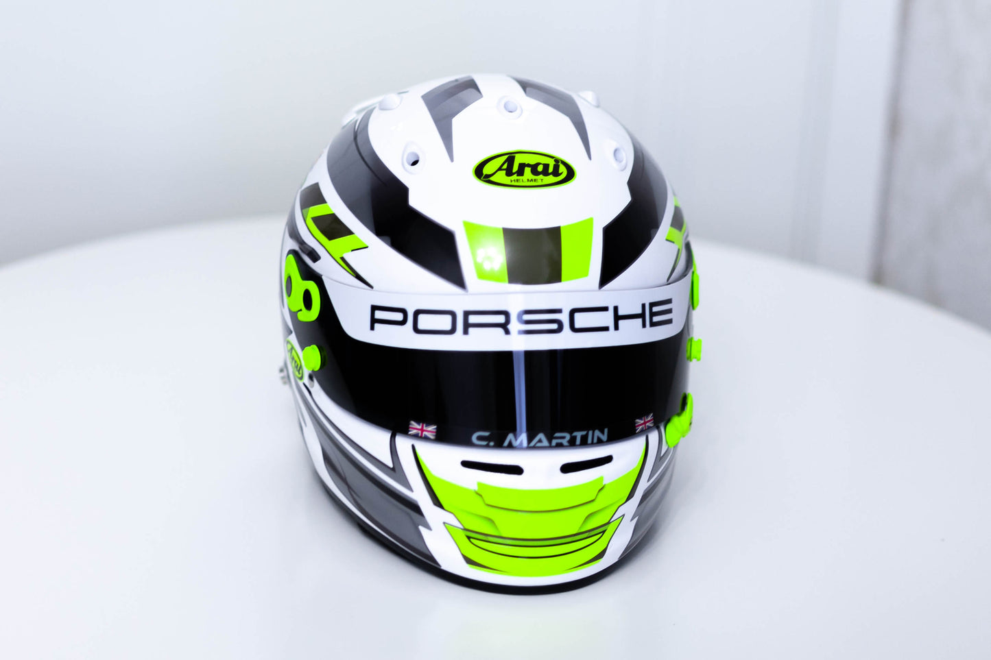 LONATO Sticker Kit for helmet Color Scheme #3 FLUO WHITE helmet (design pack) (Karting, Motorsport, Moto)