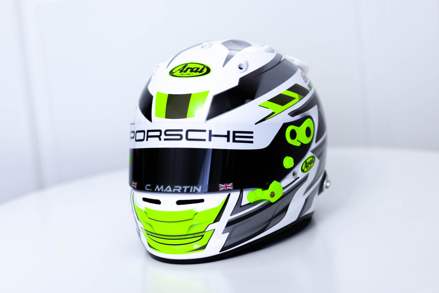 LONATO Sticker Kit for helmet Color Scheme #3 FLUO WHITE helmet (design pack) (Karting, Motorsport, Moto)