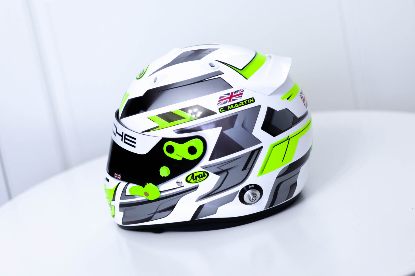 LONATO Sticker Kit for helmet Color Scheme #3 FLUO WHITE helmet (design pack) (Karting, Motorsport, Moto)