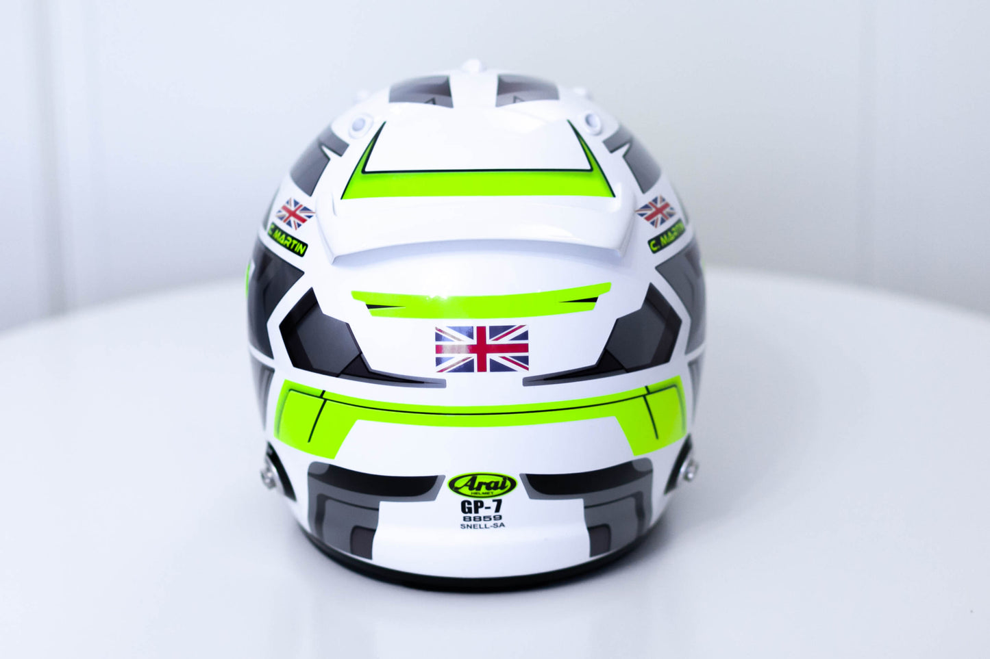 LONATO Sticker Kit for helmet Color Scheme #3 FLUO WHITE helmet (design pack) (Karting, Motorsport, Moto)