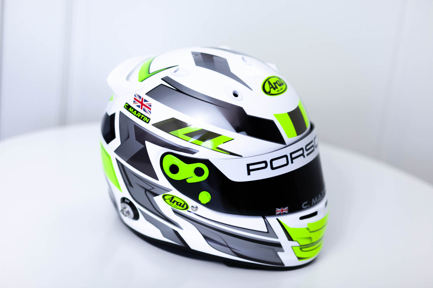 LONATO Sticker Kit for helmet Color Scheme #3 FLUO WHITE helmet (design pack) (Karting, Motorsport, Moto)