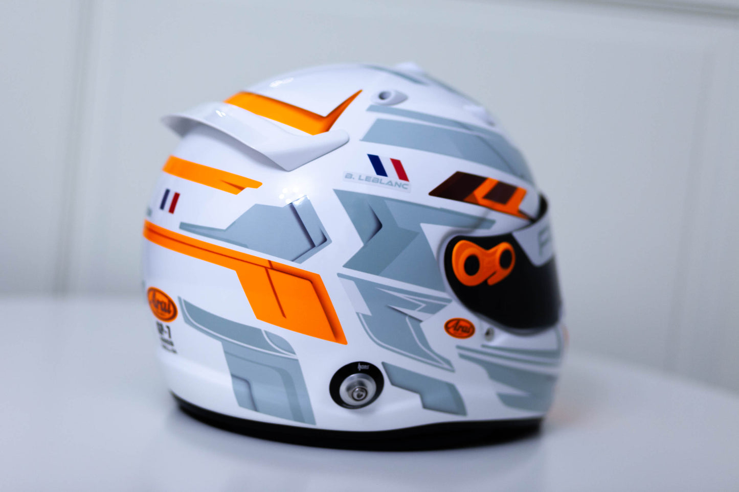 LONATO Sticker Kit for helmet Color Scheme #4 FLUO WHITE helmet (design pack) (Karting, Motorsport, Moto)