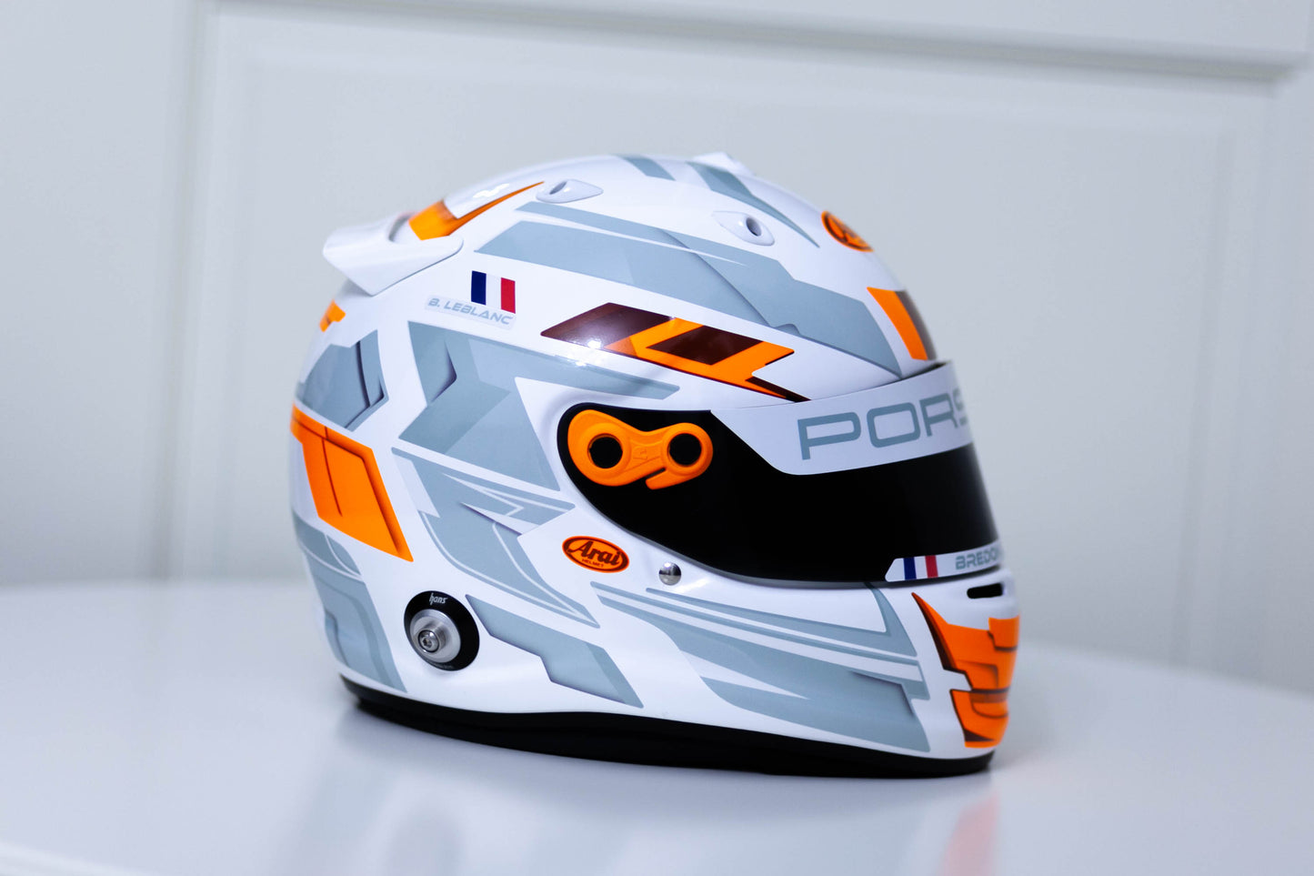 LONATO Sticker Kit for helmet Color Scheme #4 FLUO WHITE helmet (design pack) (Karting, Motorsport, Moto)