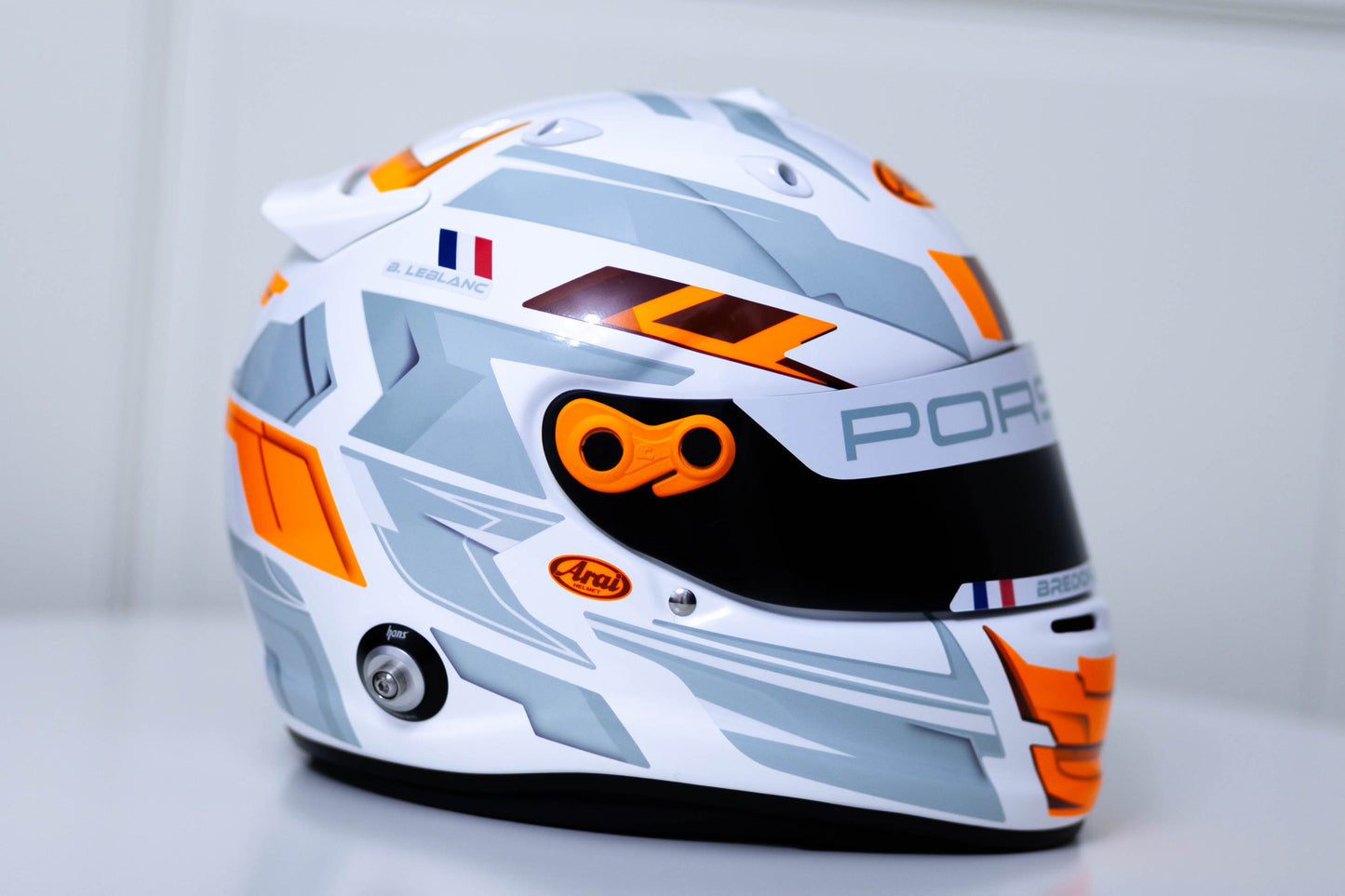 LONATO Sticker Kit for helmet Color Scheme #4 FLUO WHITE helmet (design pack) (Karting, Motorsport, Moto)