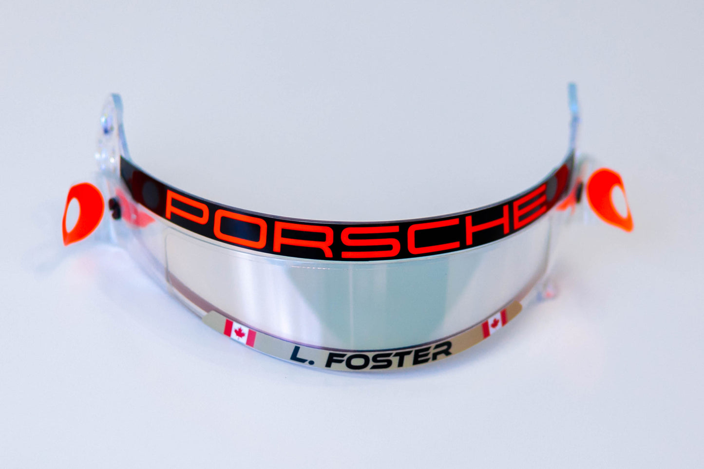 FLUO visor sticker with Name & Flag (Karting, Motorsport, Moto)