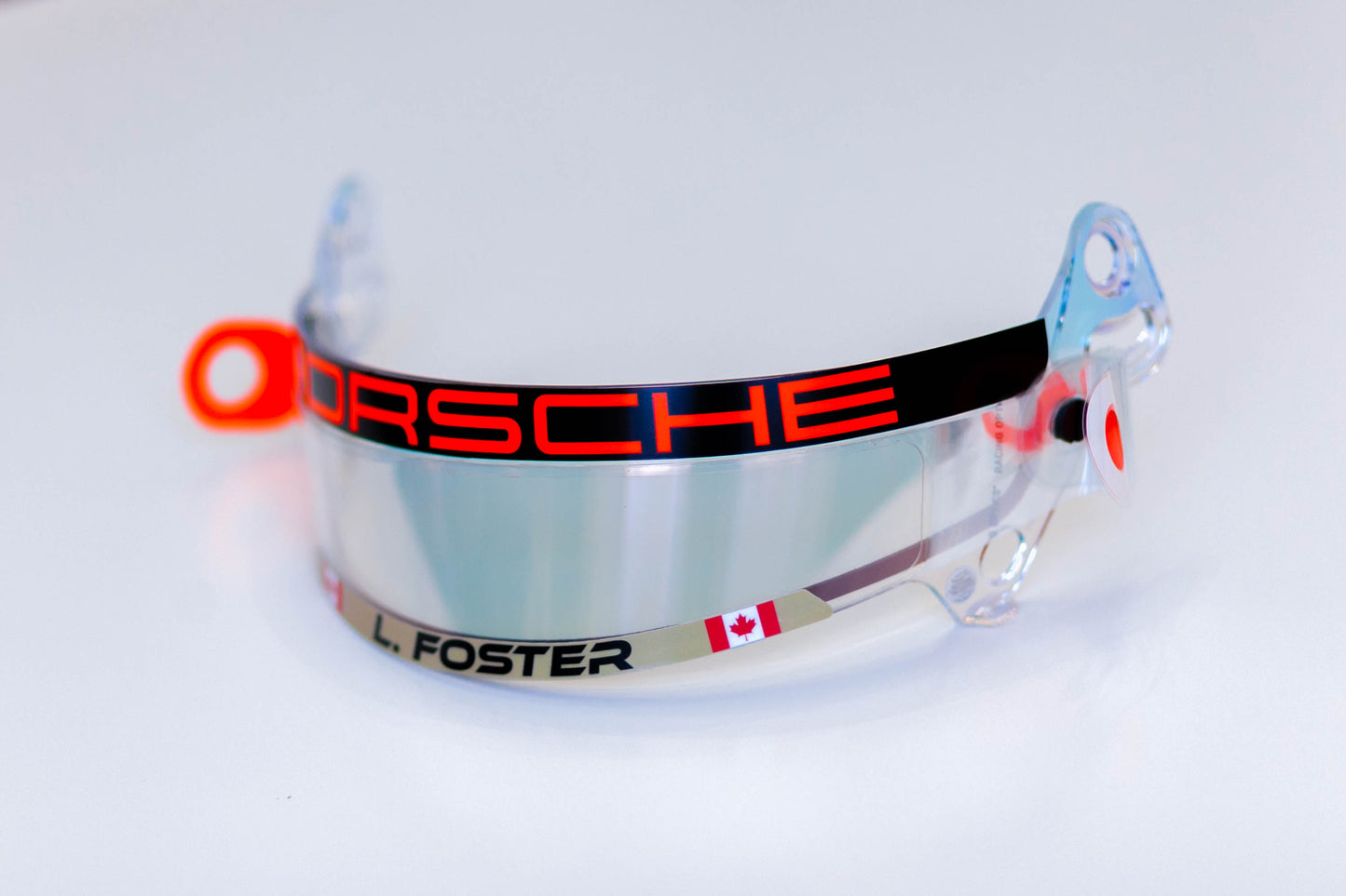FLUO visor sticker with Name & Flag (Karting, Motorsport, Moto)
