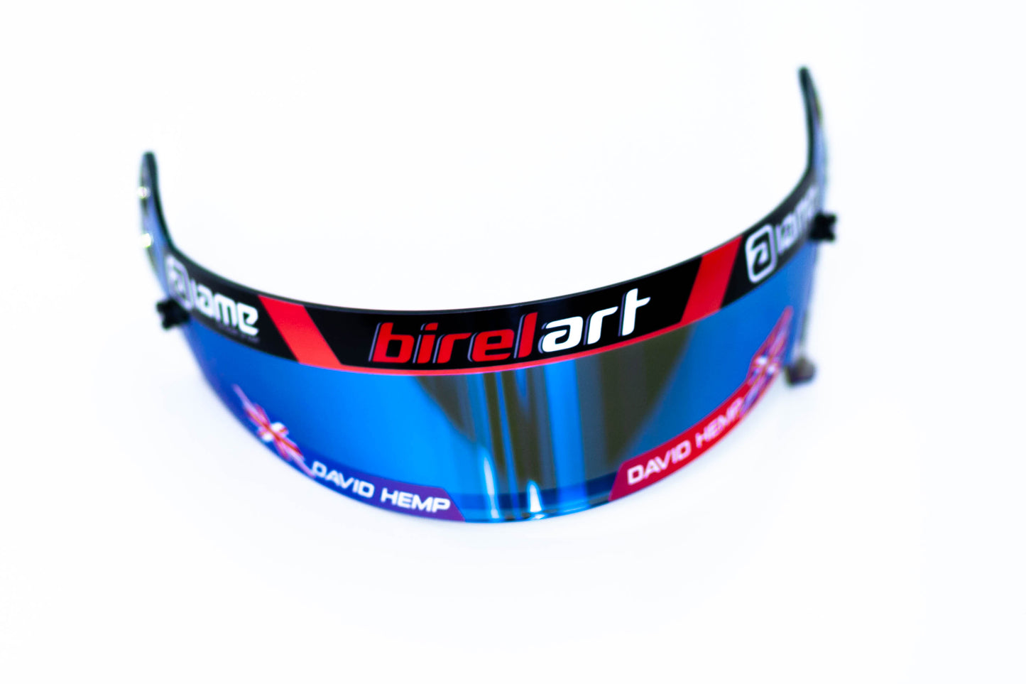 Visor sticker kit “PROTON” with Chassis / Engine / Name / Flag (Bierel ART + IAME) (Karting, Motorsport, Moto)