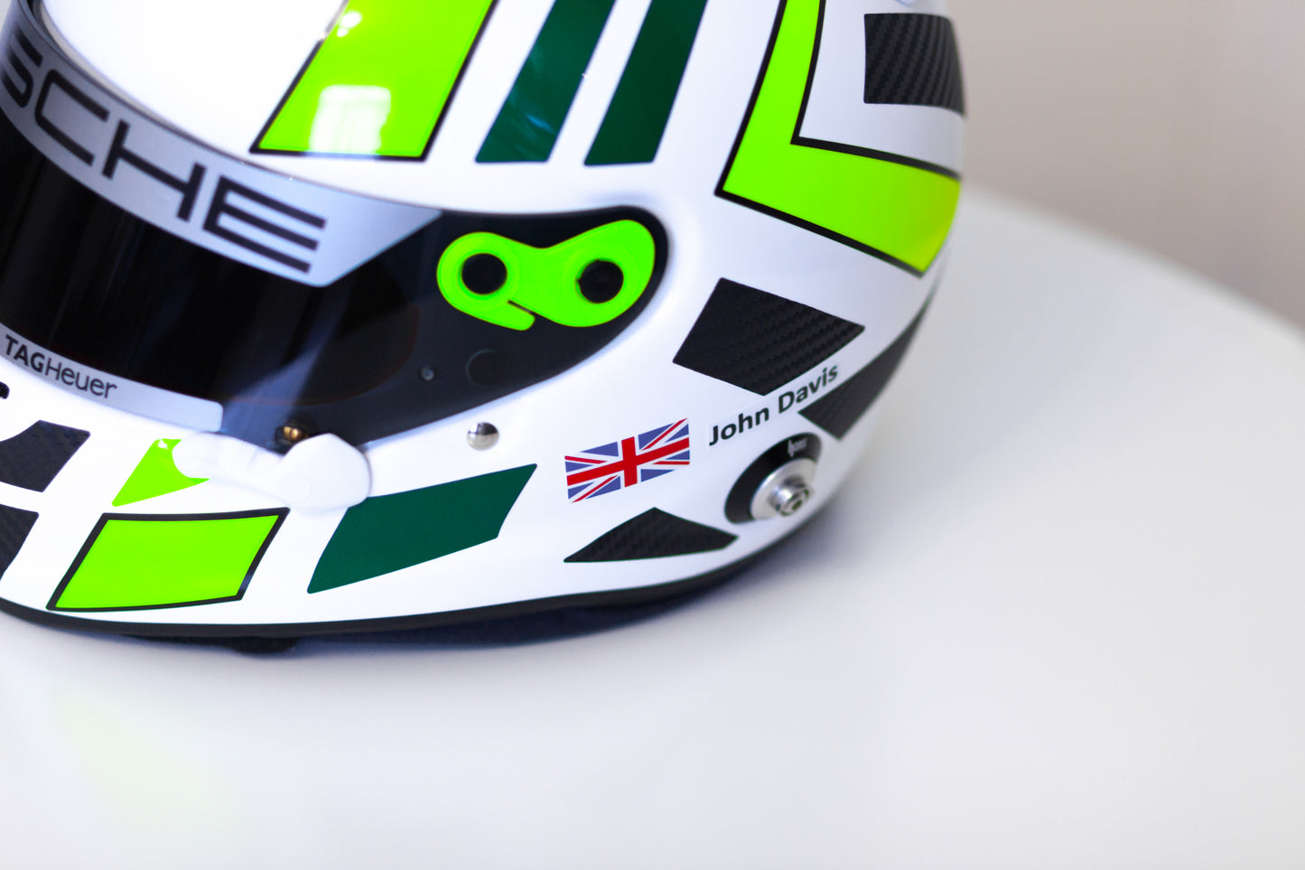 MONZA Stickers for helmet with CARBON + FLUO + Name&Flag Edition (design pack) (Karting, Motorsport)