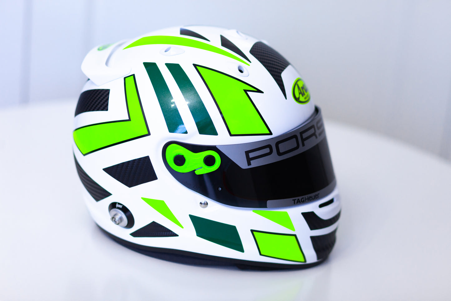 MONZA Stickers for helmet with CARBON + FLUO Edition (design pack) (Karting, Motorsport)