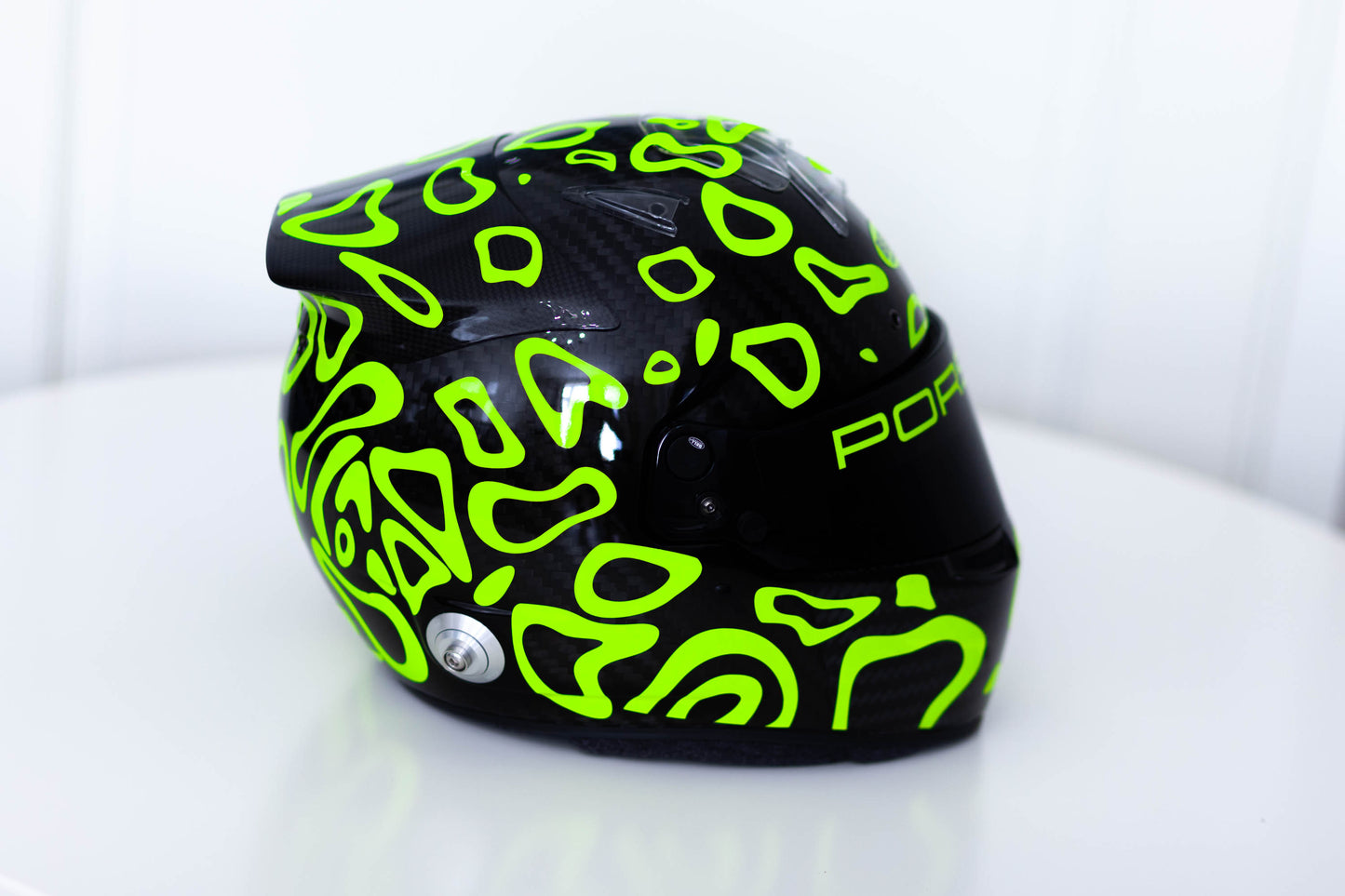 PLASMA Stickers for BLACK helmet Color scheme #1 FLUO+CHROME (design pack) (Karting, Motorsport, Moto)