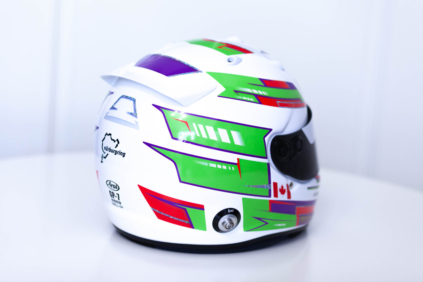 NURBURGRING Stickers for helmet Color scheme #2 with Names&Flags (design pack) (Karting, Motorsport, Moto)