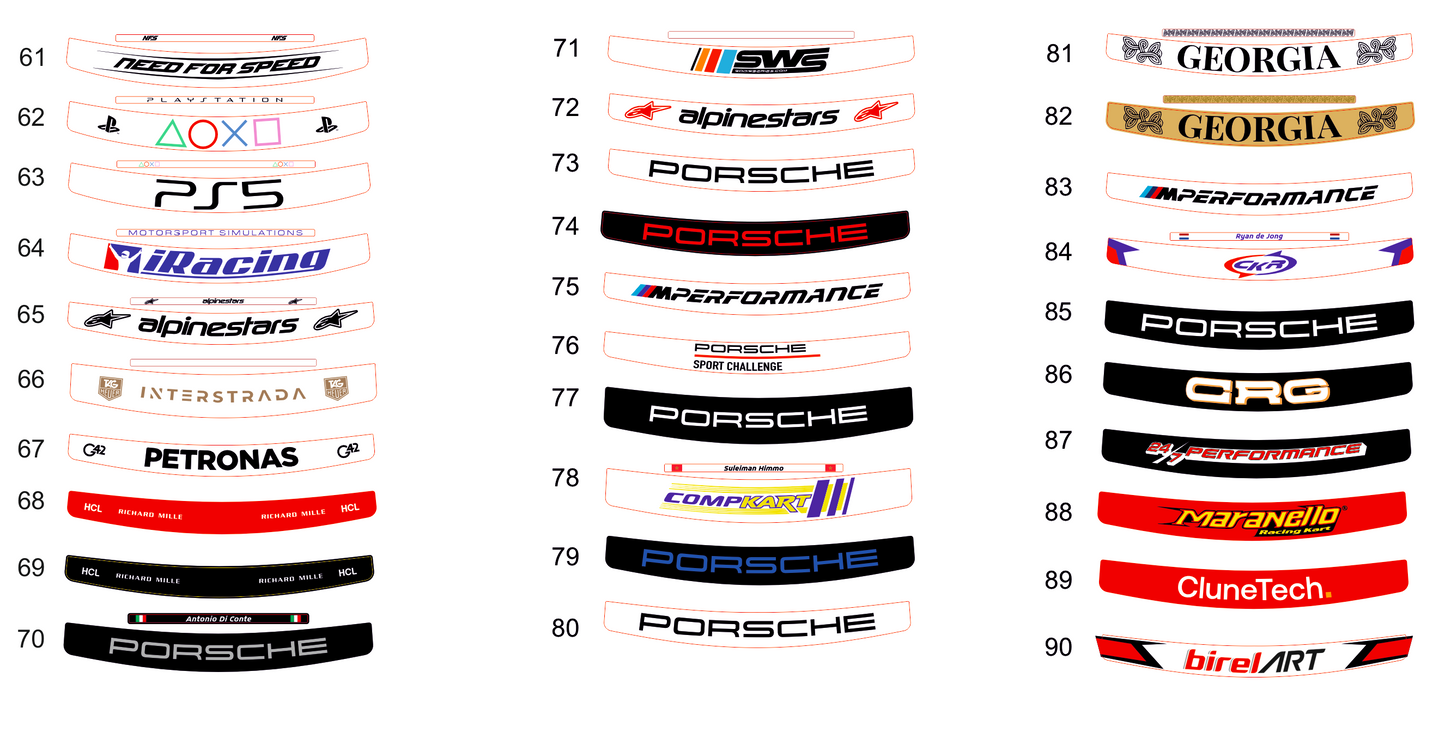 RACEQUIP Helmet visor Sticker (Karting, Motorsport)