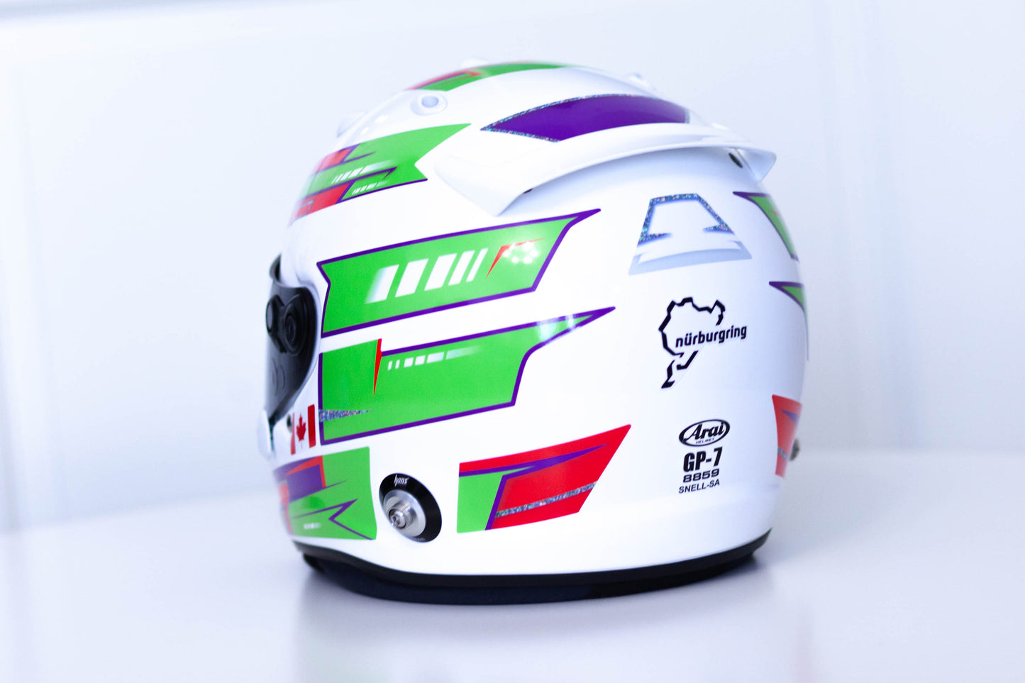 NURBURGRING Stickers for helmet Color scheme #2 with Names&Flags (design pack) (Karting, Motorsport, Moto)