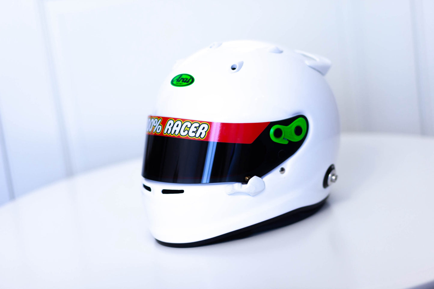 100% RACER Helmet Visor Stripe (Karting, Motorsport, Moto)