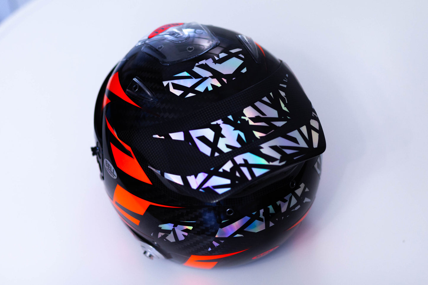 SPIELBERG Stickers in FLUO and CHROME for helmet (design pack) (Karting, Motorsport, Moto)