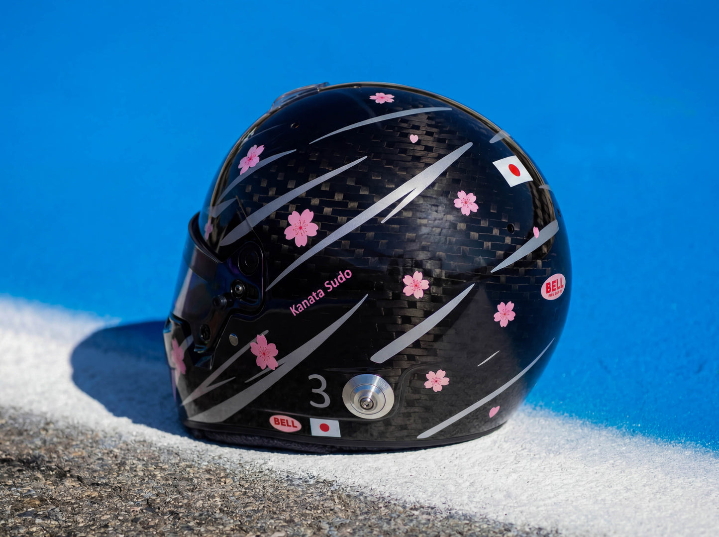 SAKURA Helmet Sticker Pack Color Scheme #1 Pink & Silver Metal (design pack) (Karting, Motorsport, Moto)