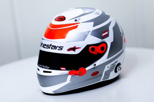 ALPHA Sticker Kit for helmet Color Scheme #1 FLUO & SILVER (design pack) (Karting, Motorsport, Moto)