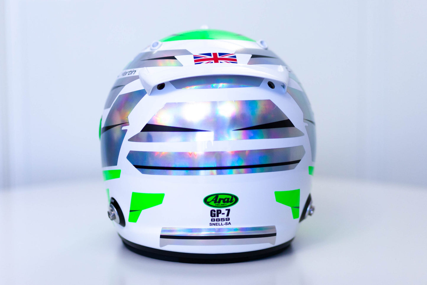 ALPHA Sticker Kit for helmet Color Scheme #2 FLUO & SILVER (design pack) (Karting, Motorsport, Moto)