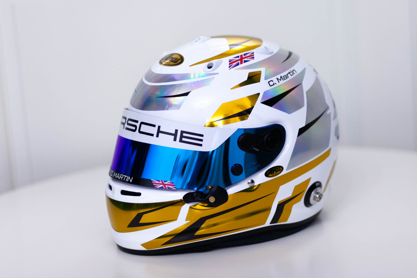 ALPHA Sticker Kit for helmet Color Scheme #4 FLUO & SILVER (design pack) (Karting, Motorsport, Moto)