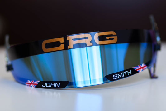 CRG visor stripe for helmet in Metal (design pack) (Karting, Motorsport, Moto)