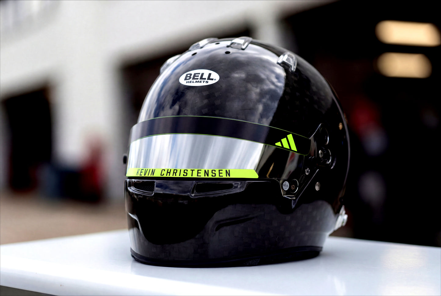 ADIDAS visor stripe for helmet in FLUO (design pack) (Karting, Motorsport, Moto)