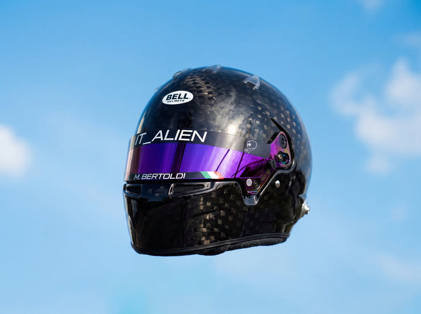ITALIEN visor stripe for helmet in Metal (design pack) (Karting, Motorsport, Moto)