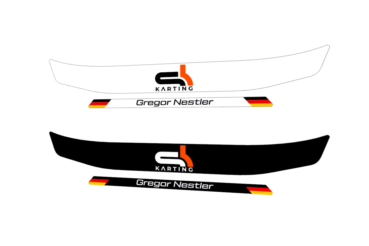 SH-KARTSPORT visor stripe for helmet (design pack) (Karting, Motorsport, Moto)