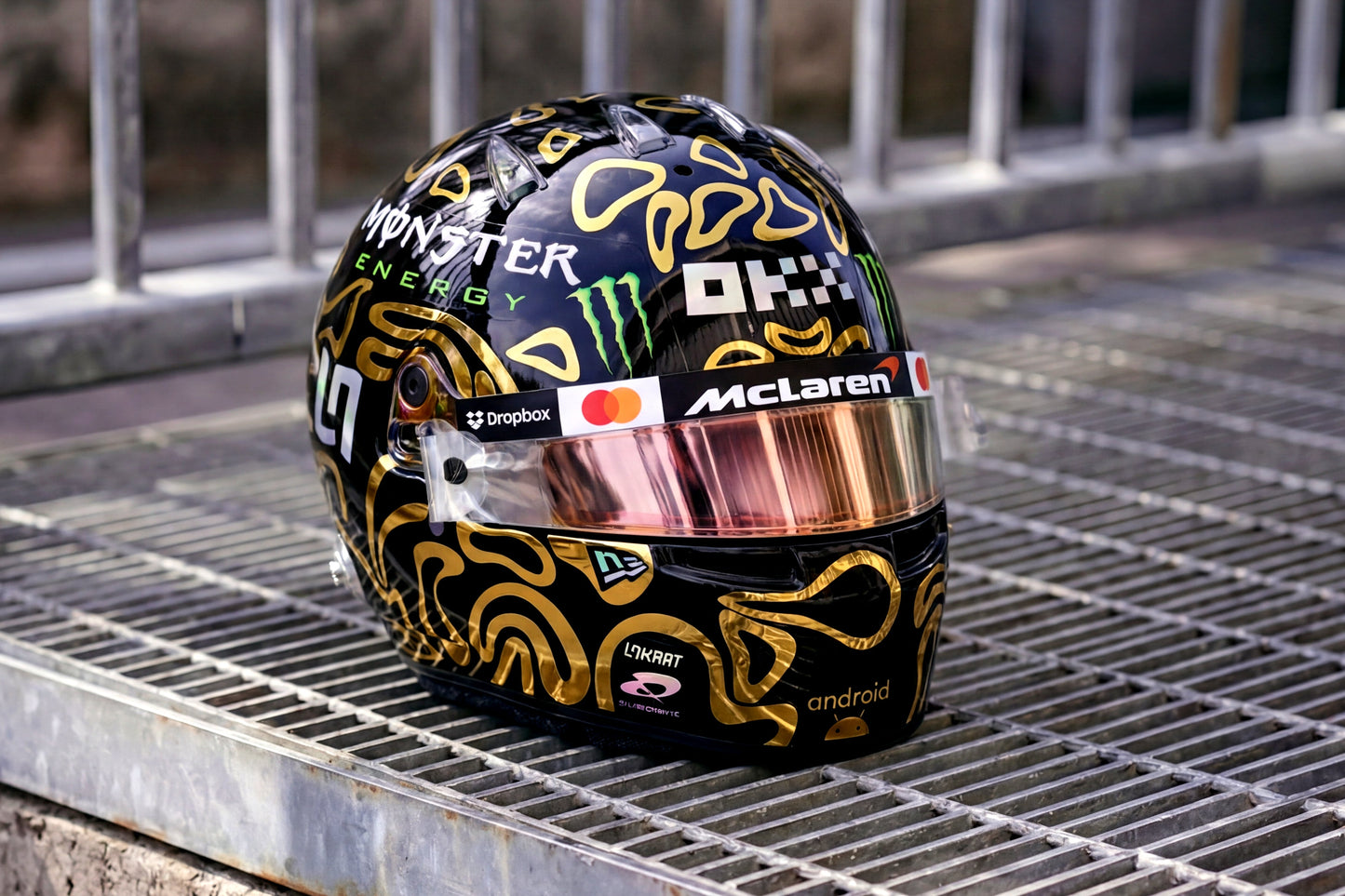 LANDO 25 Sticker Kit for helmet Color Scheme 2 in GOLD (design pack) (Karting, Motorsport, Moto)