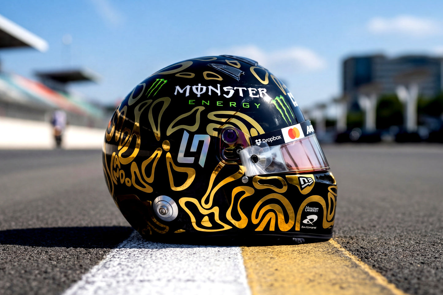 LANDO 25 Sticker Kit for helmet Color Scheme 2 in GOLD (design pack) (Karting, Motorsport, Moto)