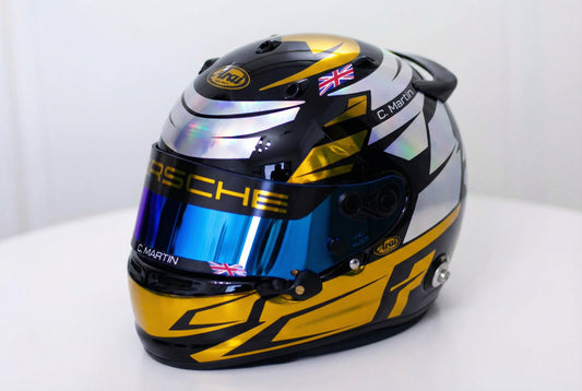 ALPHA Sticker Kit for helmet Color Scheme #4 FLUO & SILVER (design pack) (Karting, Motorsport, Moto)