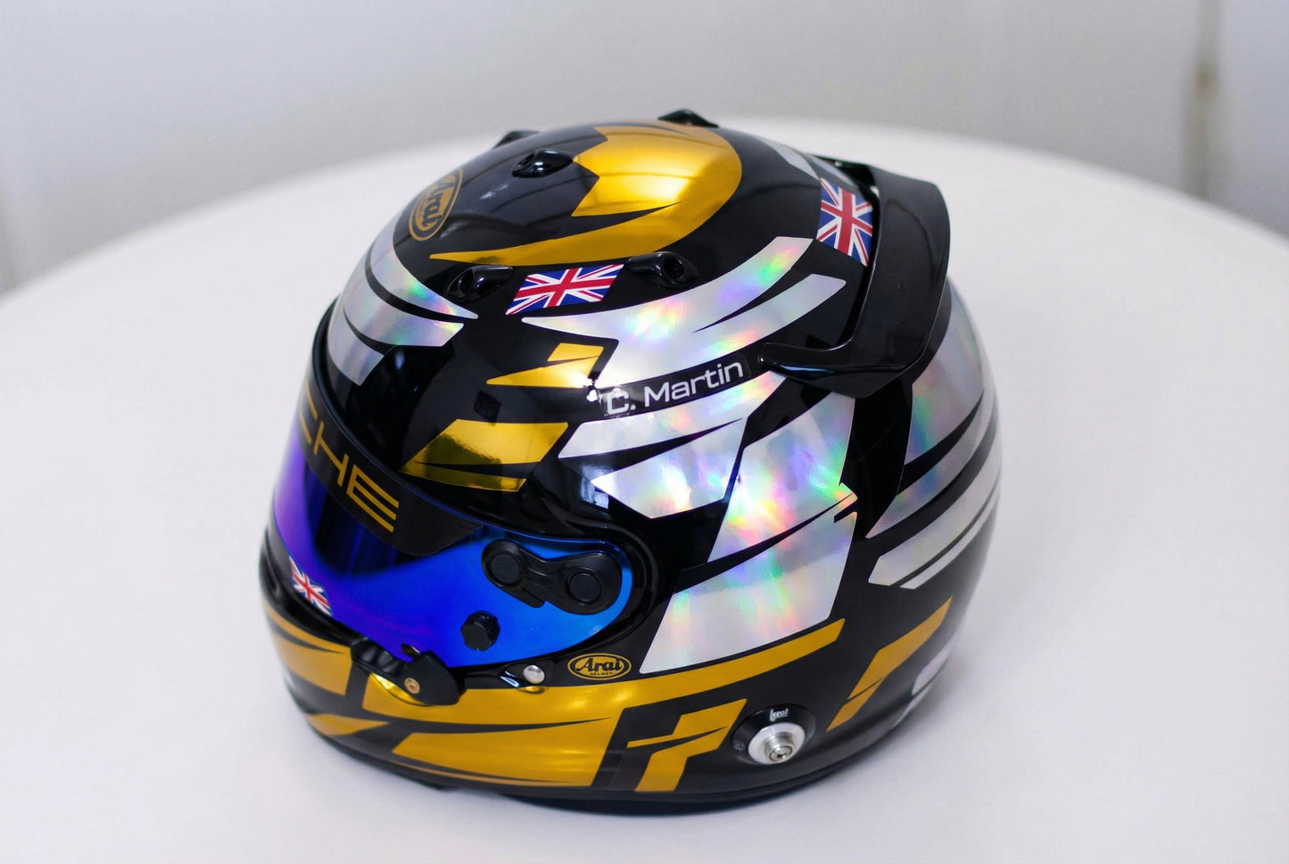 ALPHA Sticker Kit for helmet Color Scheme #4 FLUO & SILVER (design pack) (Karting, Motorsport, Moto)