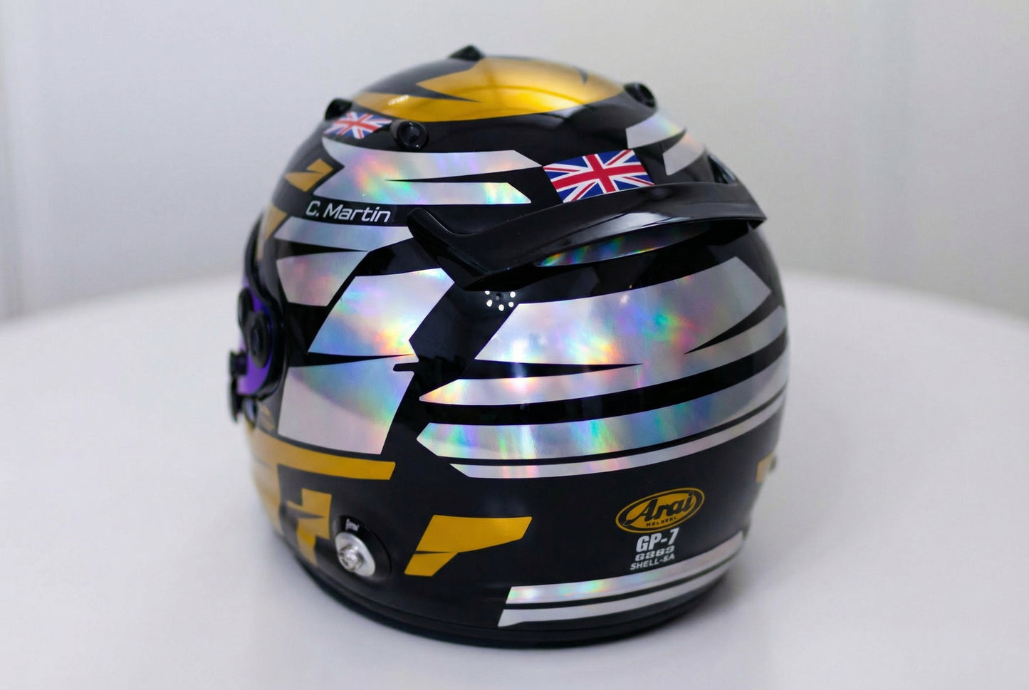 ALPHA Sticker Kit for helmet Color Scheme #4 FLUO & SILVER (design pack) (Karting, Motorsport, Moto)