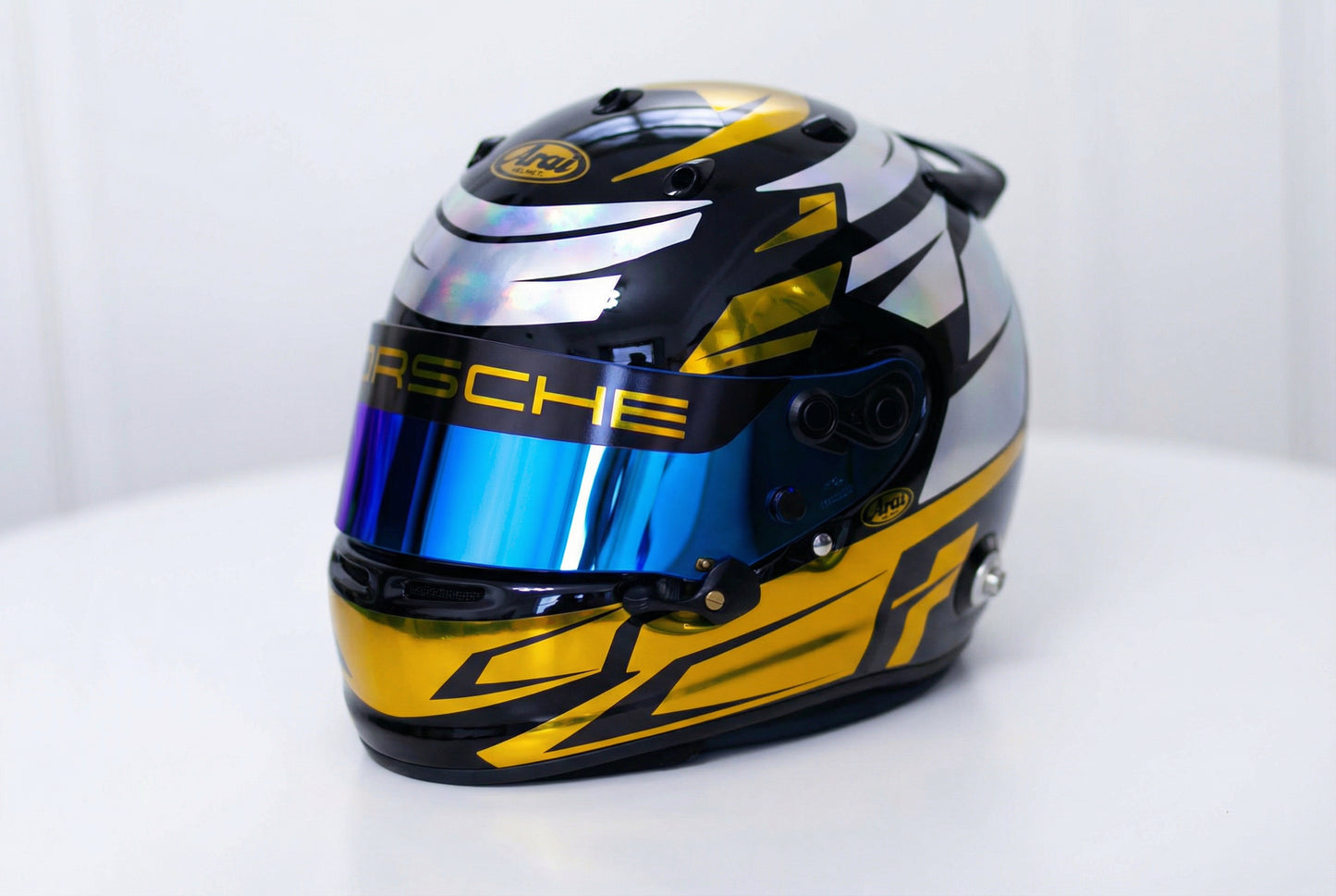 ALPHA Sticker Kit for helmet Color Scheme #4 FLUO & SILVER (design pack) (Karting, Motorsport, Moto)