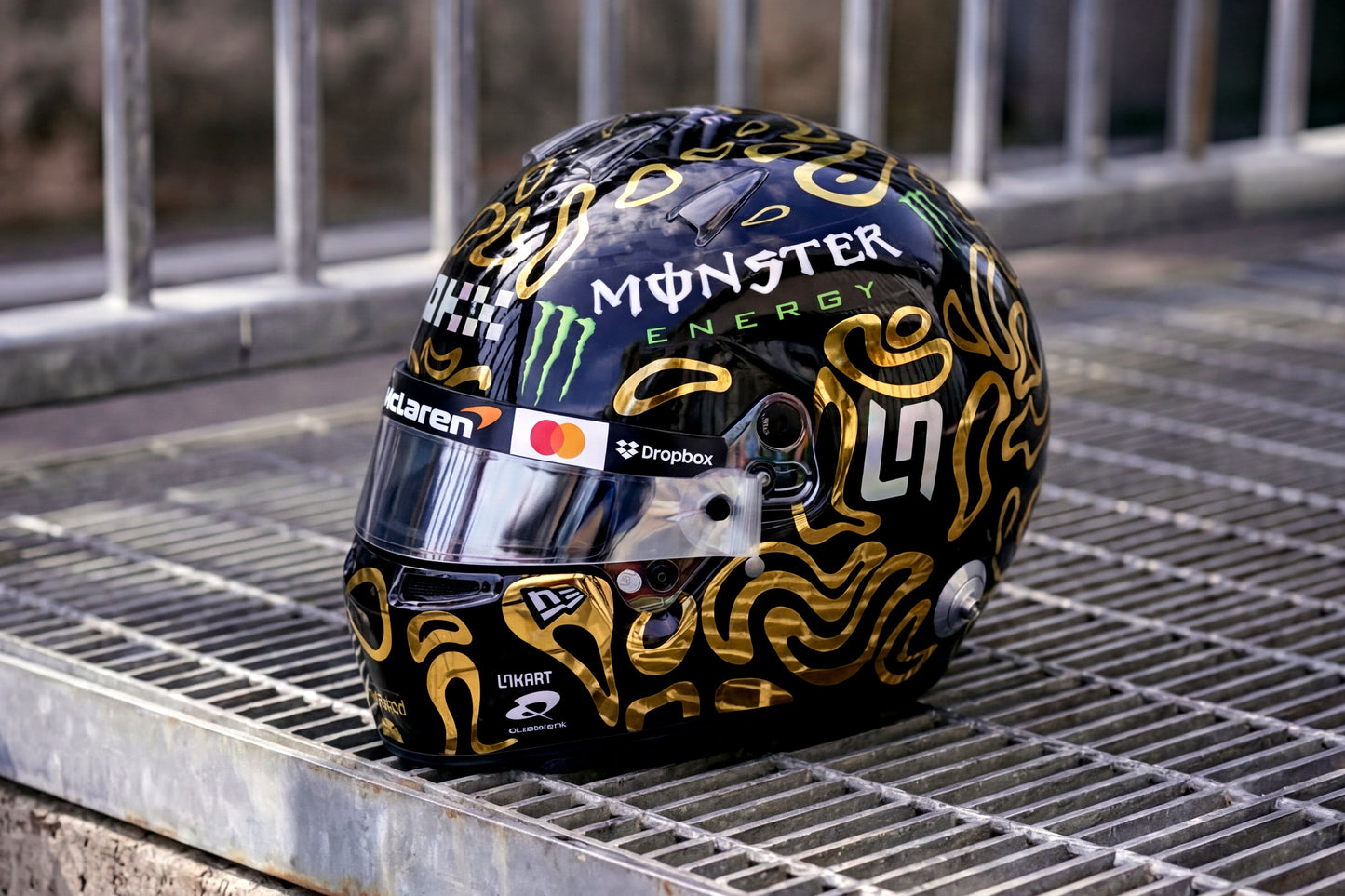 LANDO 25 Sticker Kit for helmet Color Scheme 2 in GOLD (design pack) (Karting, Motorsport, Moto)