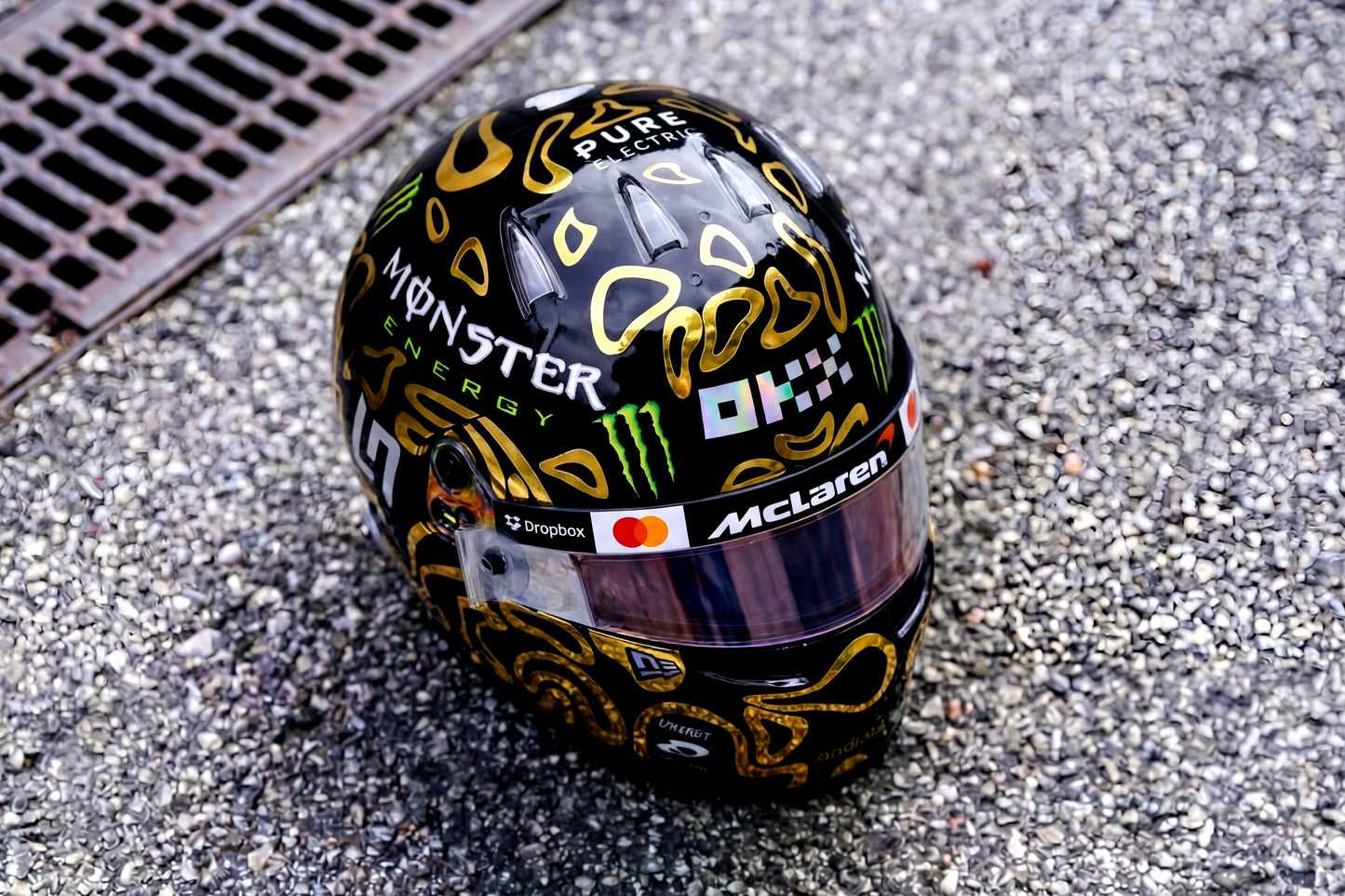 LANDO 25 Sticker Kit for helmet Color Scheme 2 in GOLD (design pack) (Karting, Motorsport, Moto)