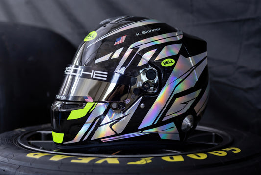 OMEGA Sticker Kit for helmet Color Scheme #3 with Fluo & Chrome (design pack) (Karting, Motorsport, Moto)